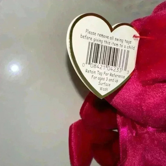 1999/Ty Beanie Baby “Valentina” Plush Stuffed/PE Pellets/China/5th gen hang tag - Picture 5 of 14